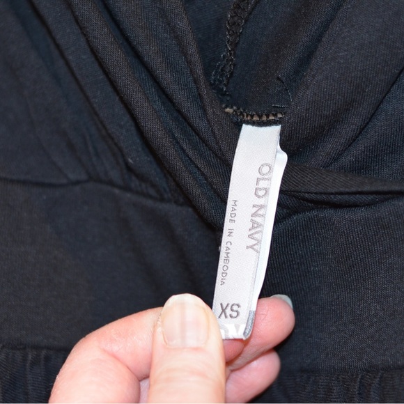 Old Navy Maxi Dress Color Block Black Grey White Long Maxi Dress Size XS - Picture 3 of 9